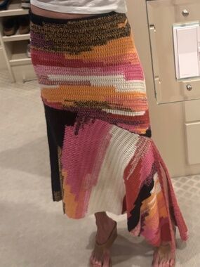 ALC Knit Crochet Sweater Skirt XS